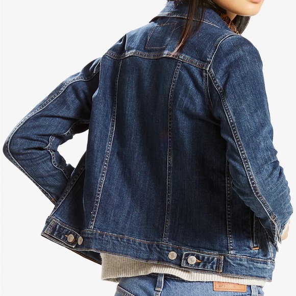 Levi’s Women's Original Denim Jean Trucker Jacket L - Picture 3 of 12